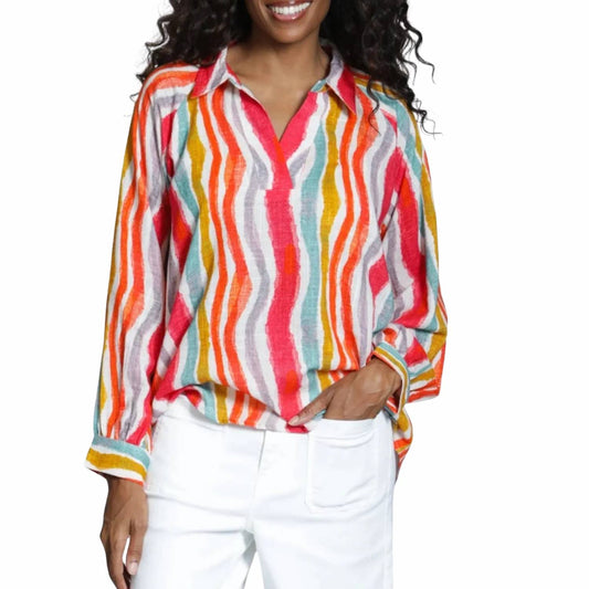 Half-plaket Pullover Blouse