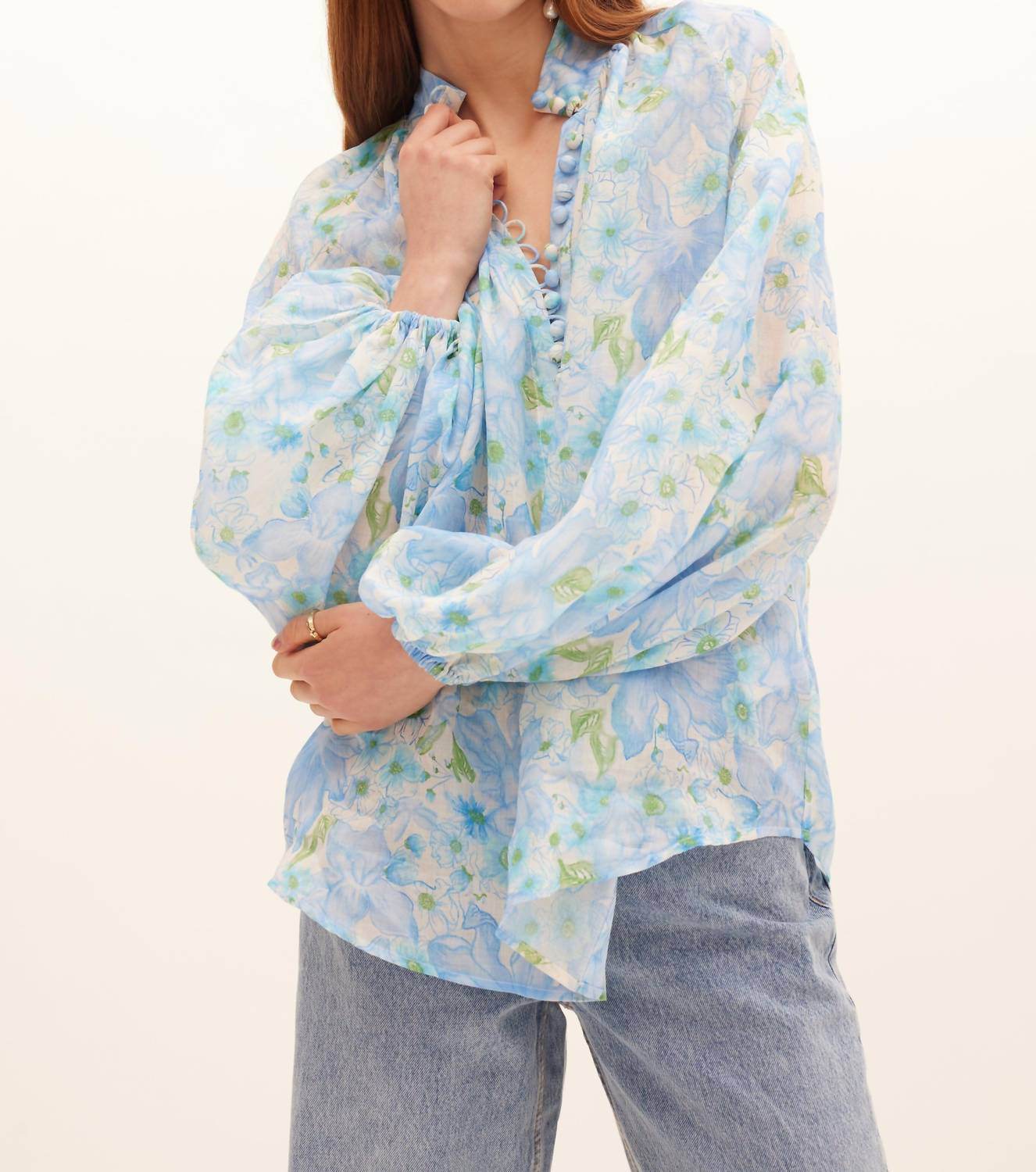 Kate Ford - Poinsettia Buttoned Blouse - Rack Hunt