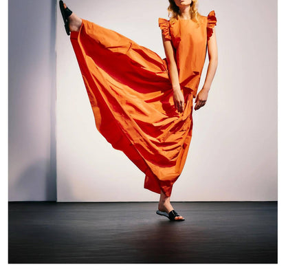Pleated Maxi Skirt