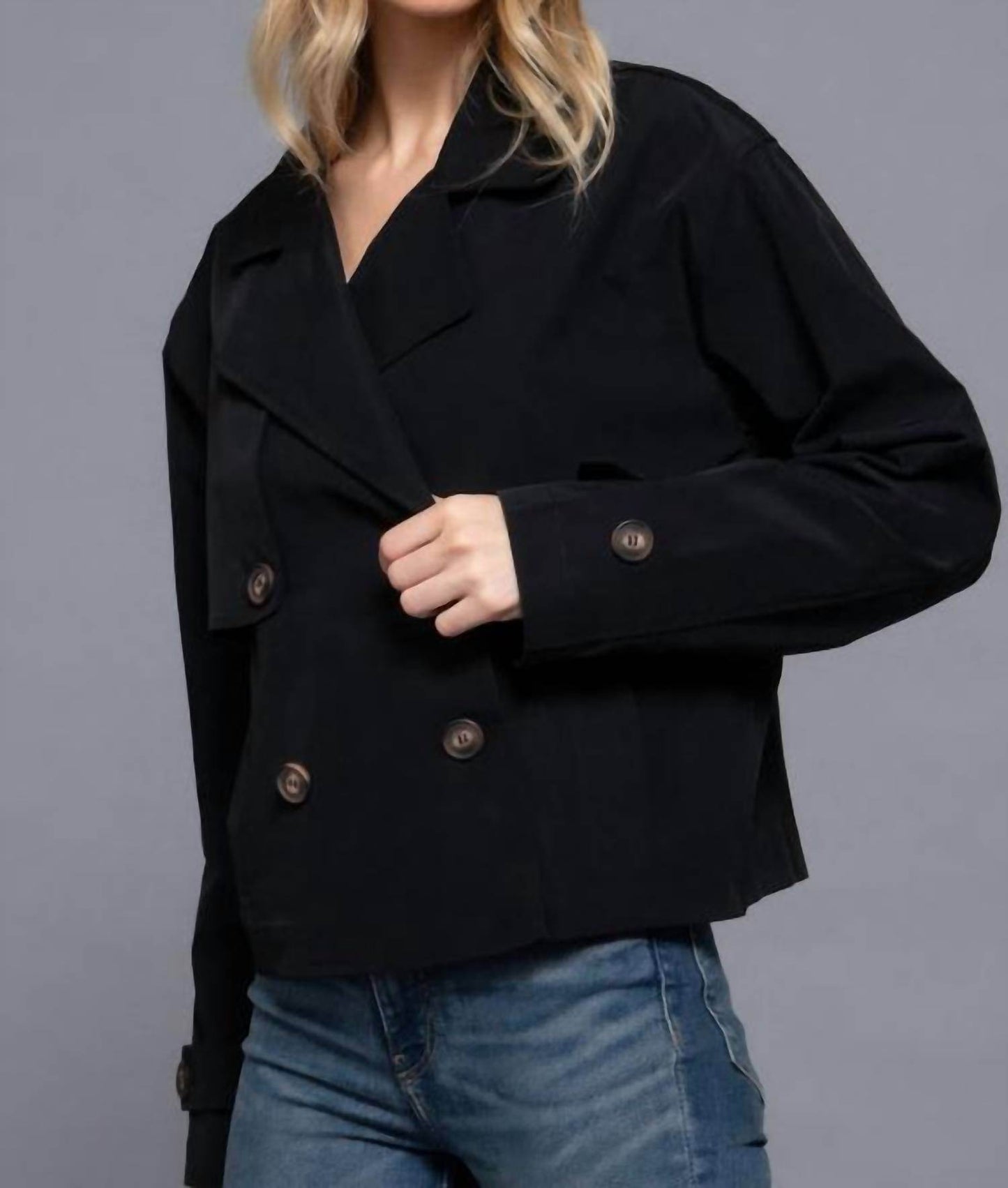 Reine Krief - Double Breasted Short Trench Jacket - Rack Hunt -