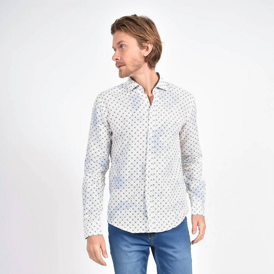 Floral Print Linen Shirt