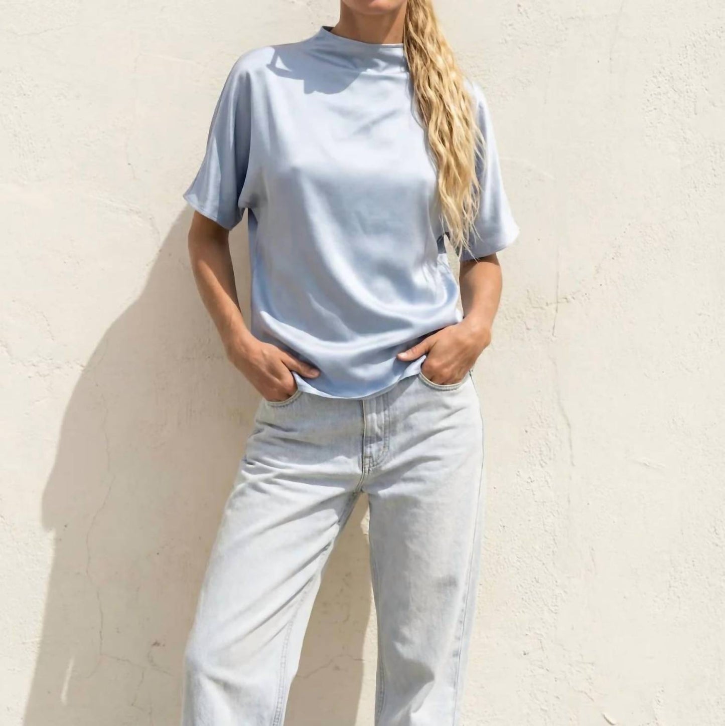 Butter Satin Batwing Top