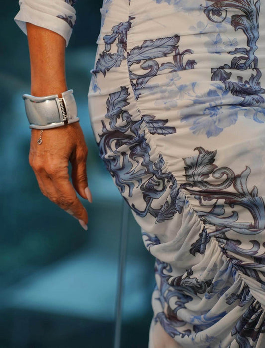 Strass - Greece Print Tule Maxi Dress - Rack Hunt -