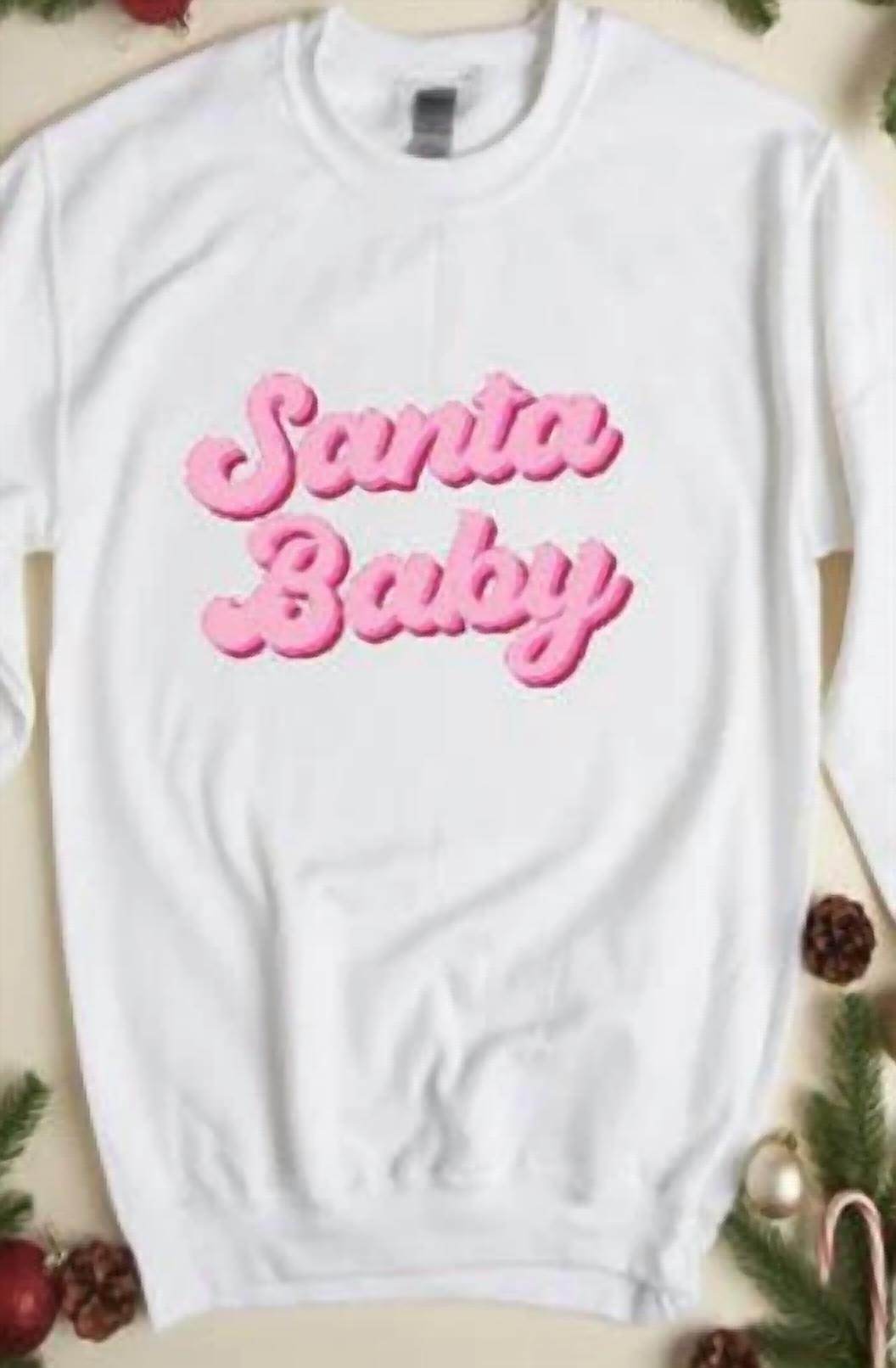 Miss Giselle Boutique - Women's Santa Baby Sweatshirt - Rack Hunt -