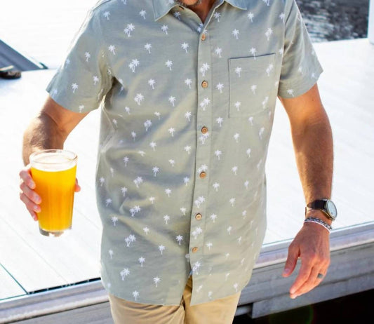 Men's Simple Palm Hemp Linen Woven Shirt