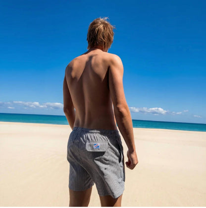 Seersucker With Liner Swim Shorts