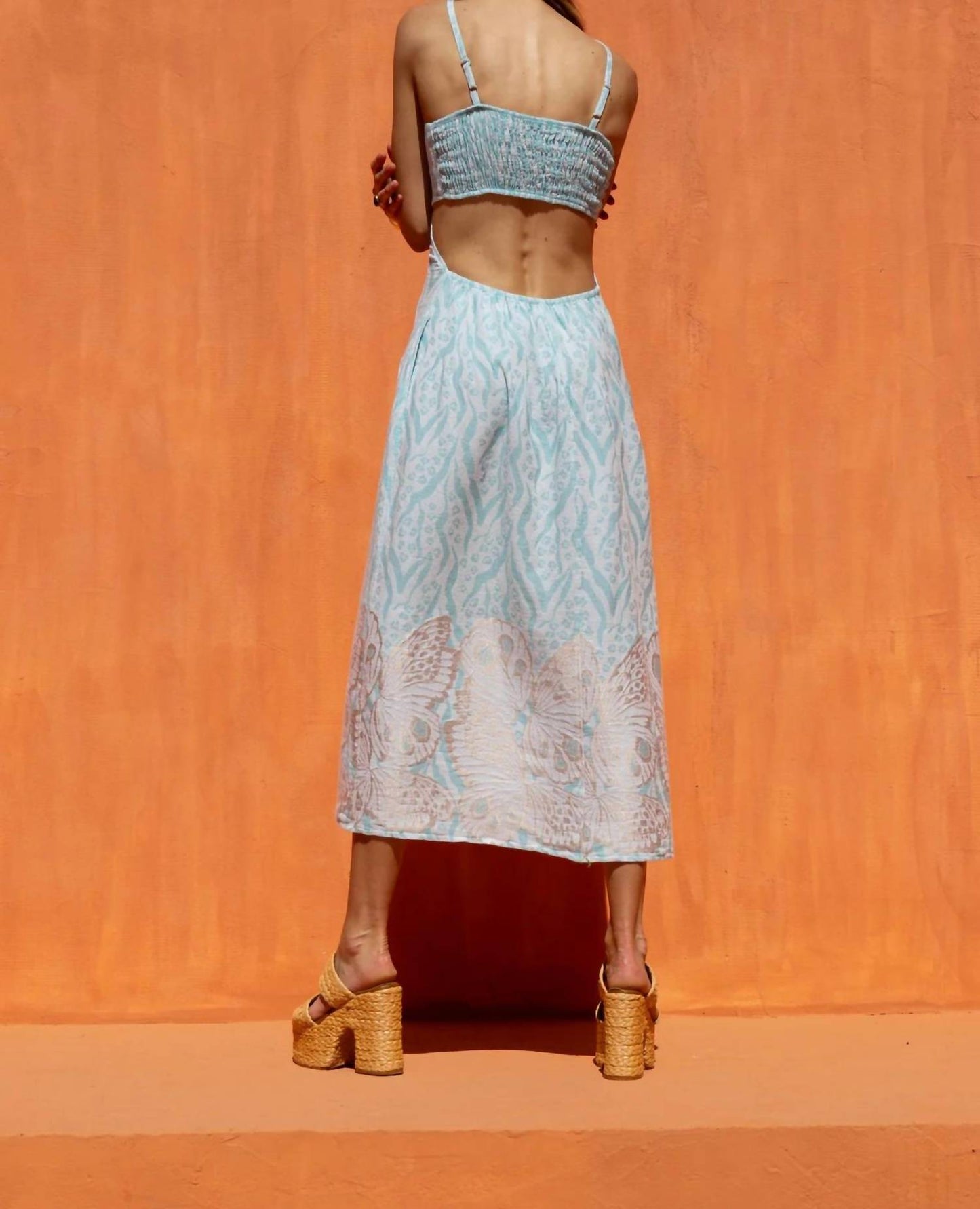 Kala Midi Open Back Dress