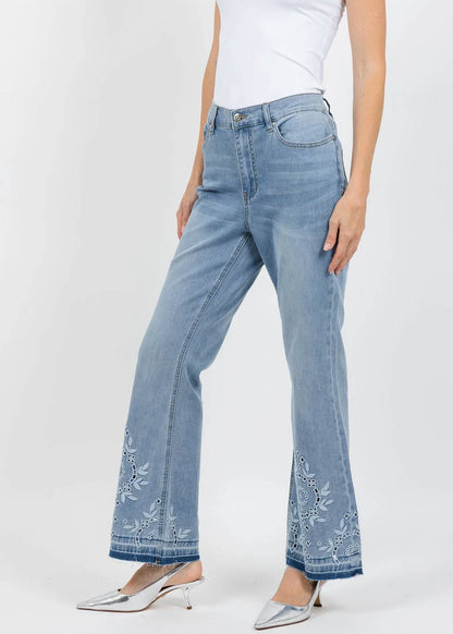 Embroidered Boot Cut Jeans