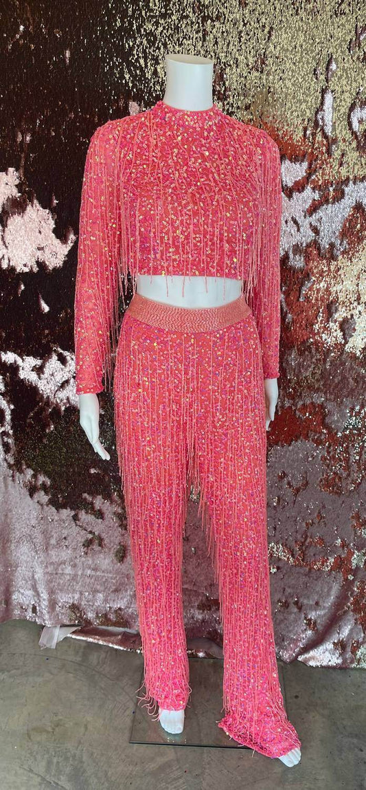 Aleta - Two-piece Sequin Jumpsuit - Rack Hunt -