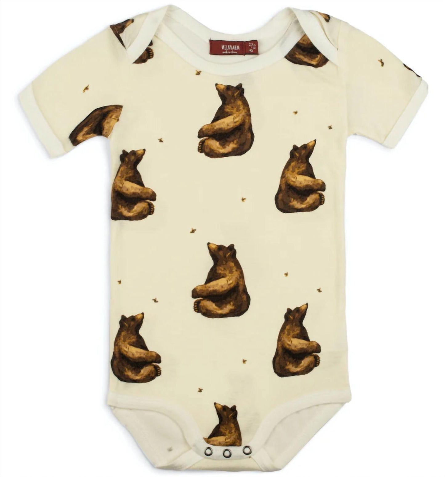 Kid's Honey Bear Bamboo Short Sleeve One Piece