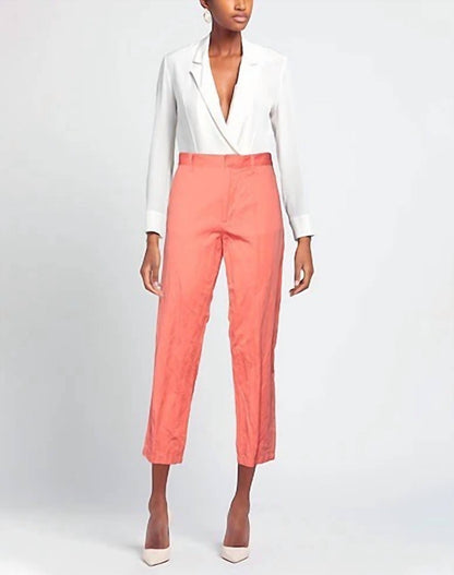 High Waist Cropped Straight Leg Pants