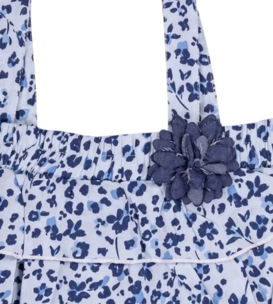 EMC - Girl's Floral Sleeveless Satin Ruffle Top - Rack Hunt