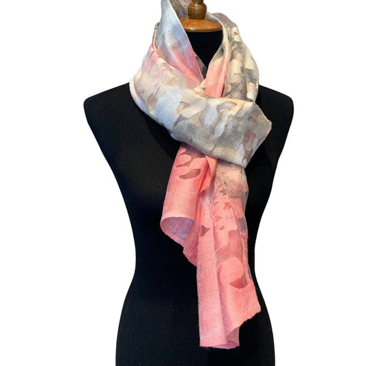 Women's Long Sheer Watercolor Lightweight Scarf Wrap