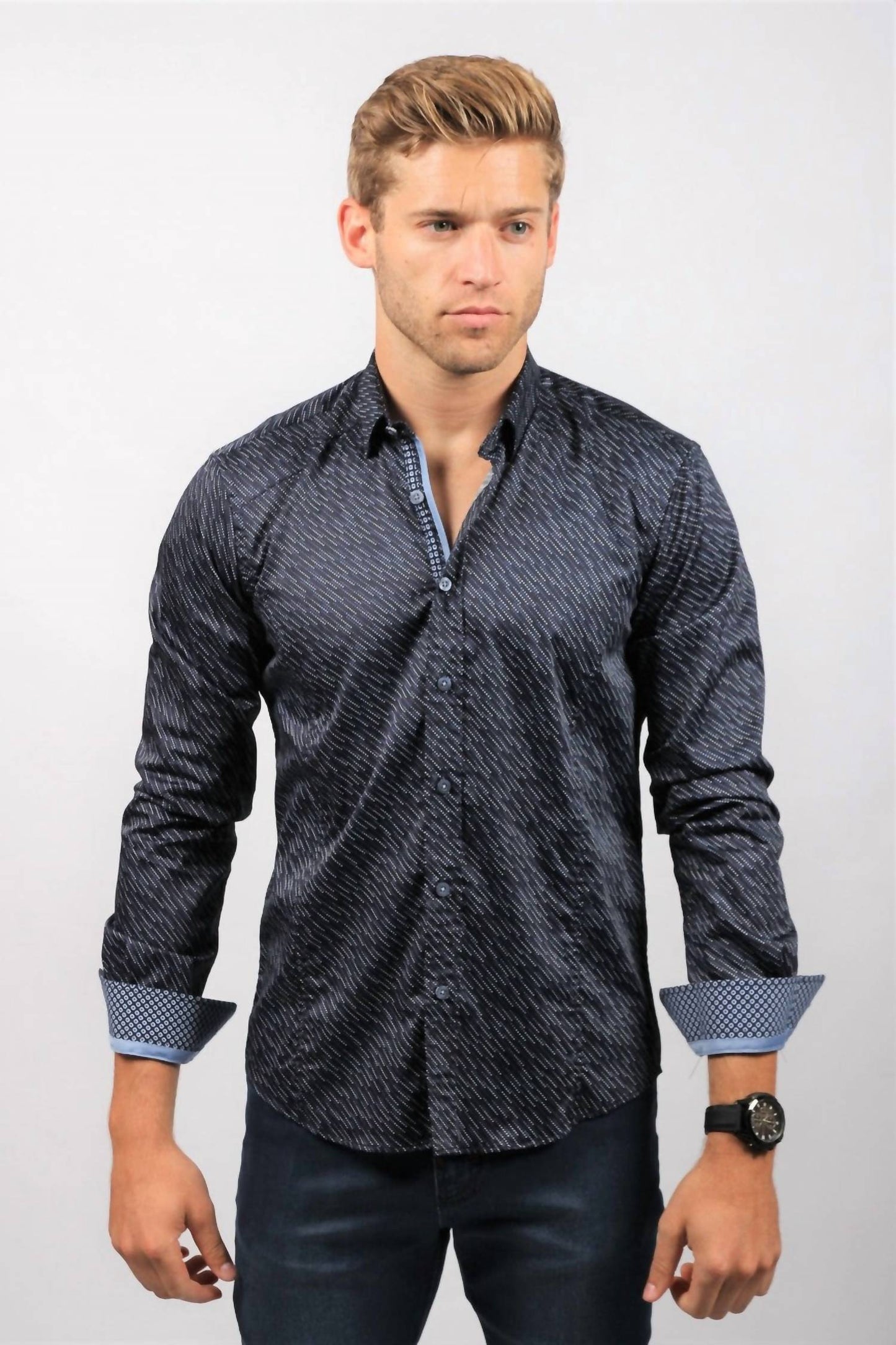 Digital Pattern Button Down Shirt