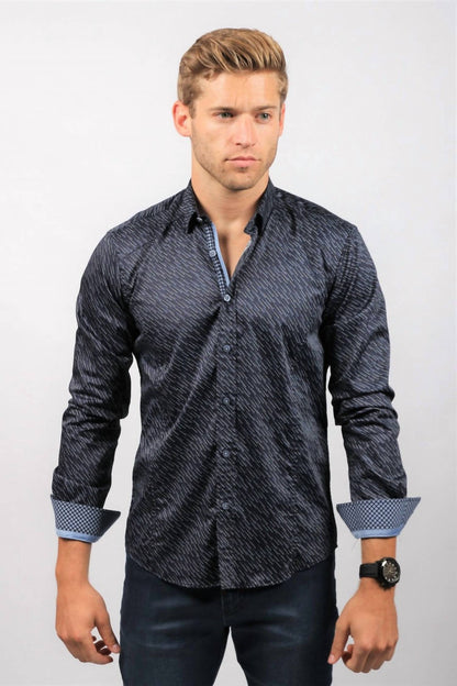 Digital Pattern Button Down Shirt