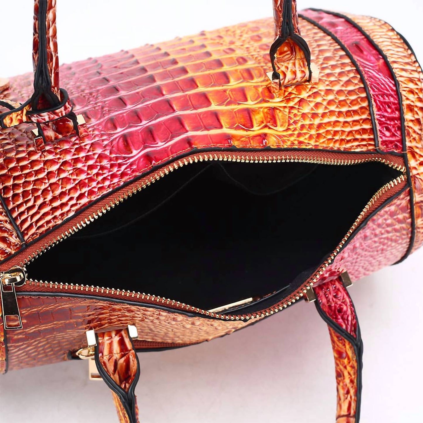 Women's Eleanor Crocodile-embossed Satchel Bag