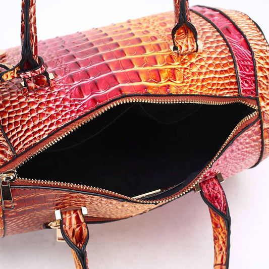 Women's Eleanor Crocodile-embossed Satchel Bag