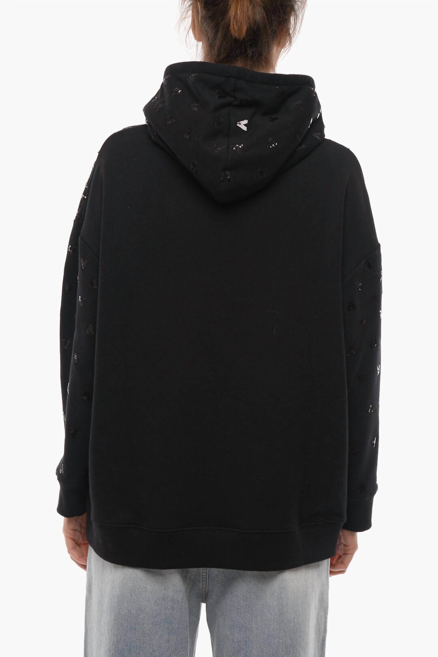 Valentino - All Over Sequined Monogram Hoodie - Rack Hunt -