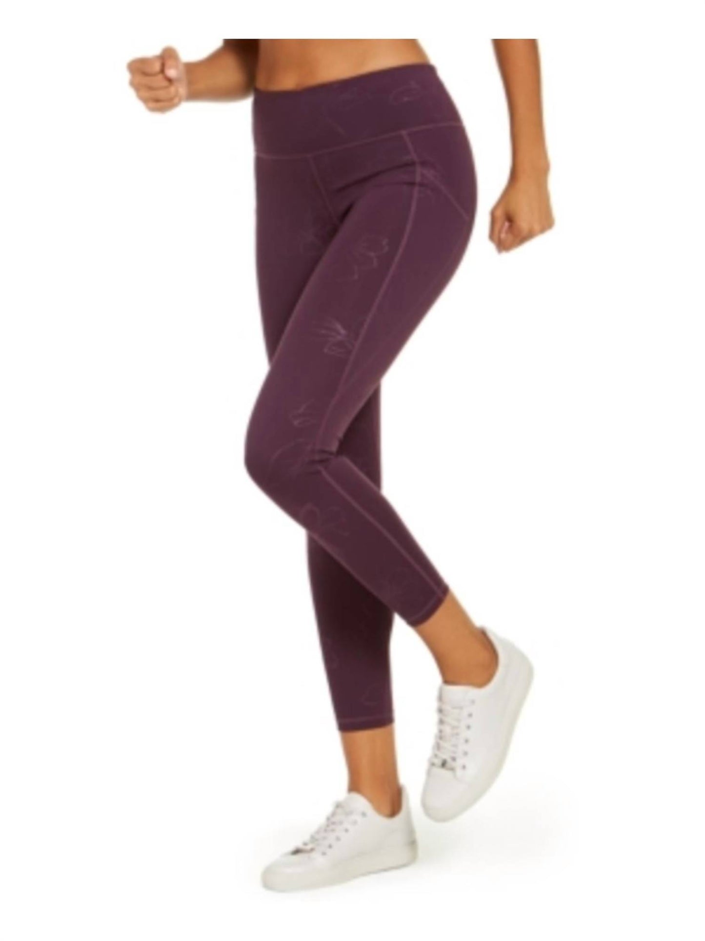 Floral Pull On Athletic Leggings