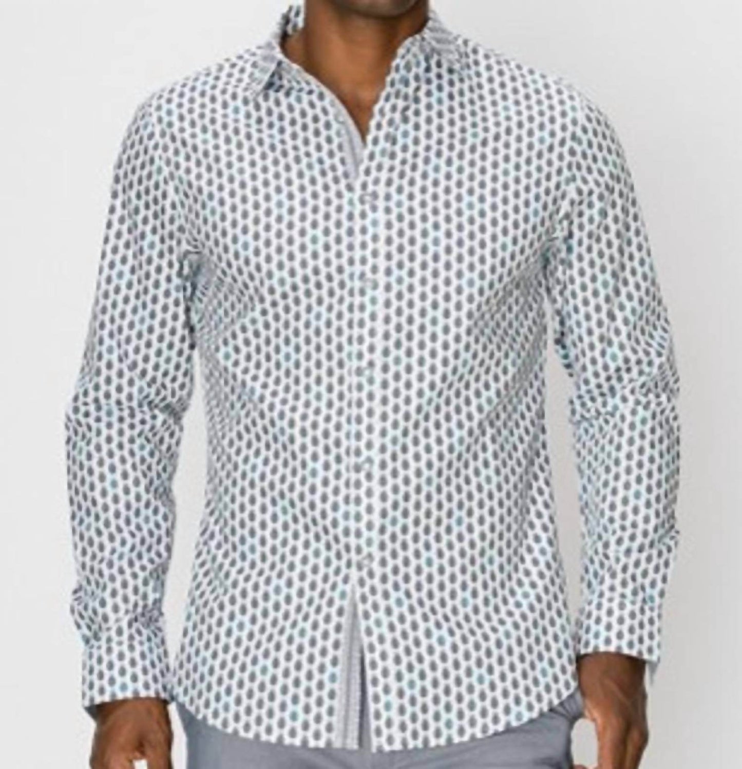 Zexi - Pineapple Button Down Dress Shirt - Rack Hunt -