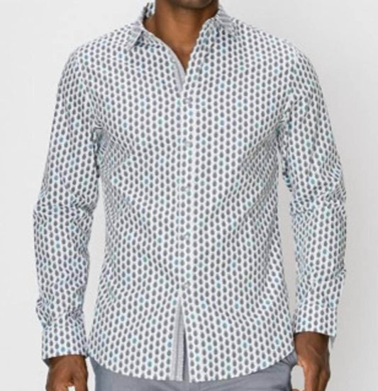 Zexi - Pineapple Button Down Dress Shirt - Rack Hunt -