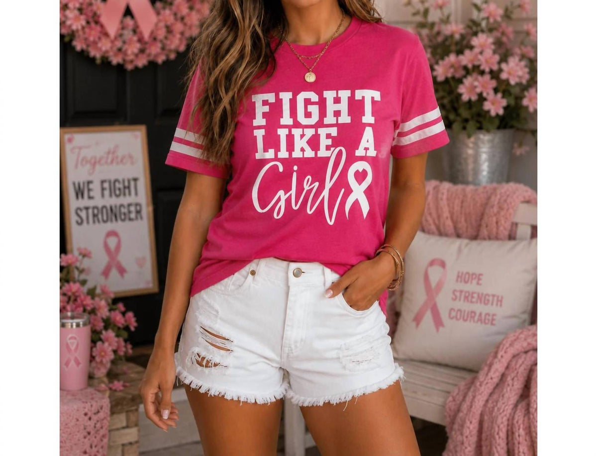 Fight Like a Girl Breast Cancer Awareness Tee