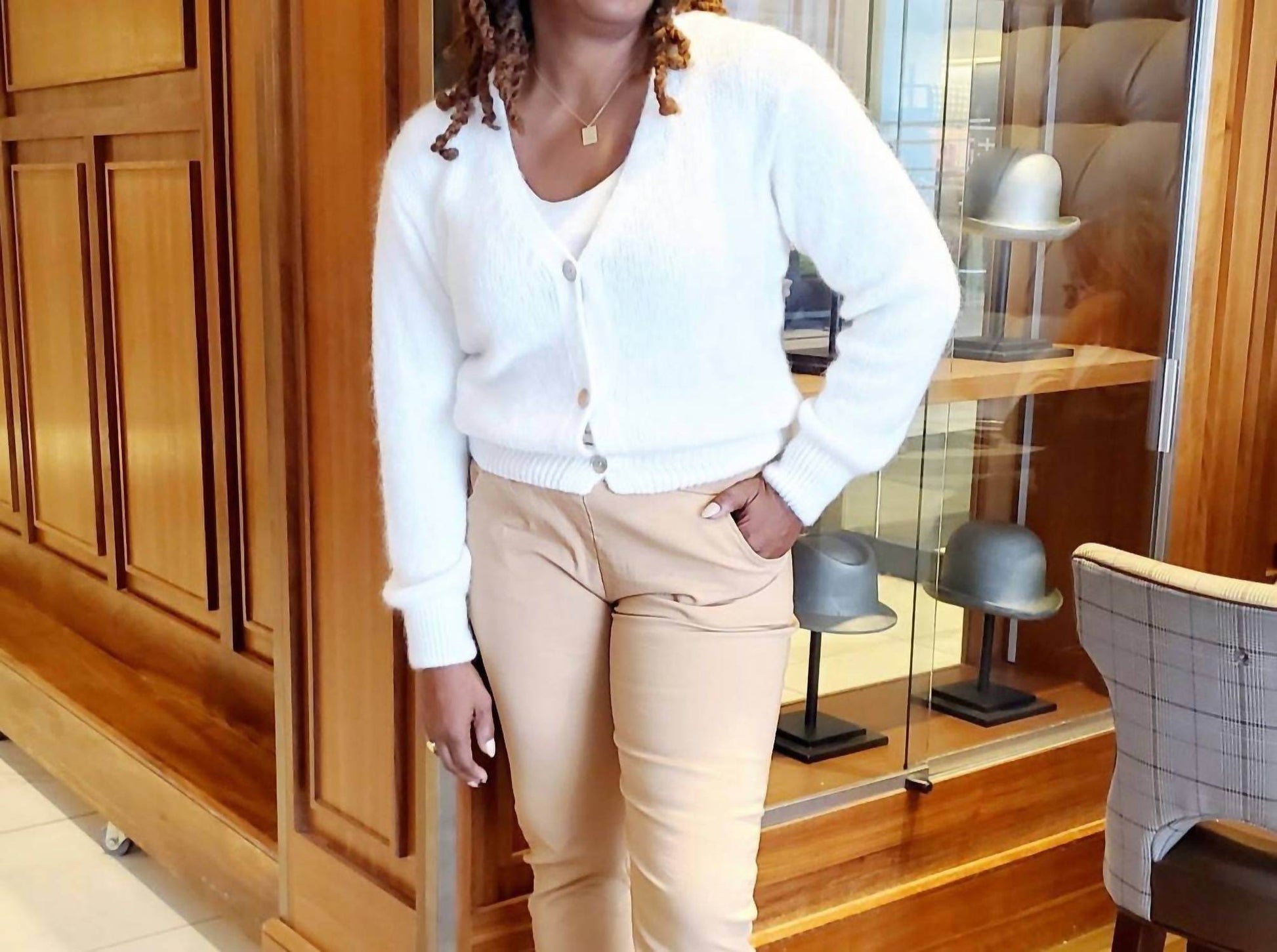 Joyna - Winter Cloud Soft Mohair Cardigan Top - Rack Hunt -