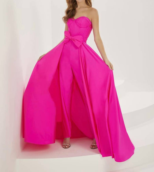 Stretch Jumpsuit With Detachable Skirt