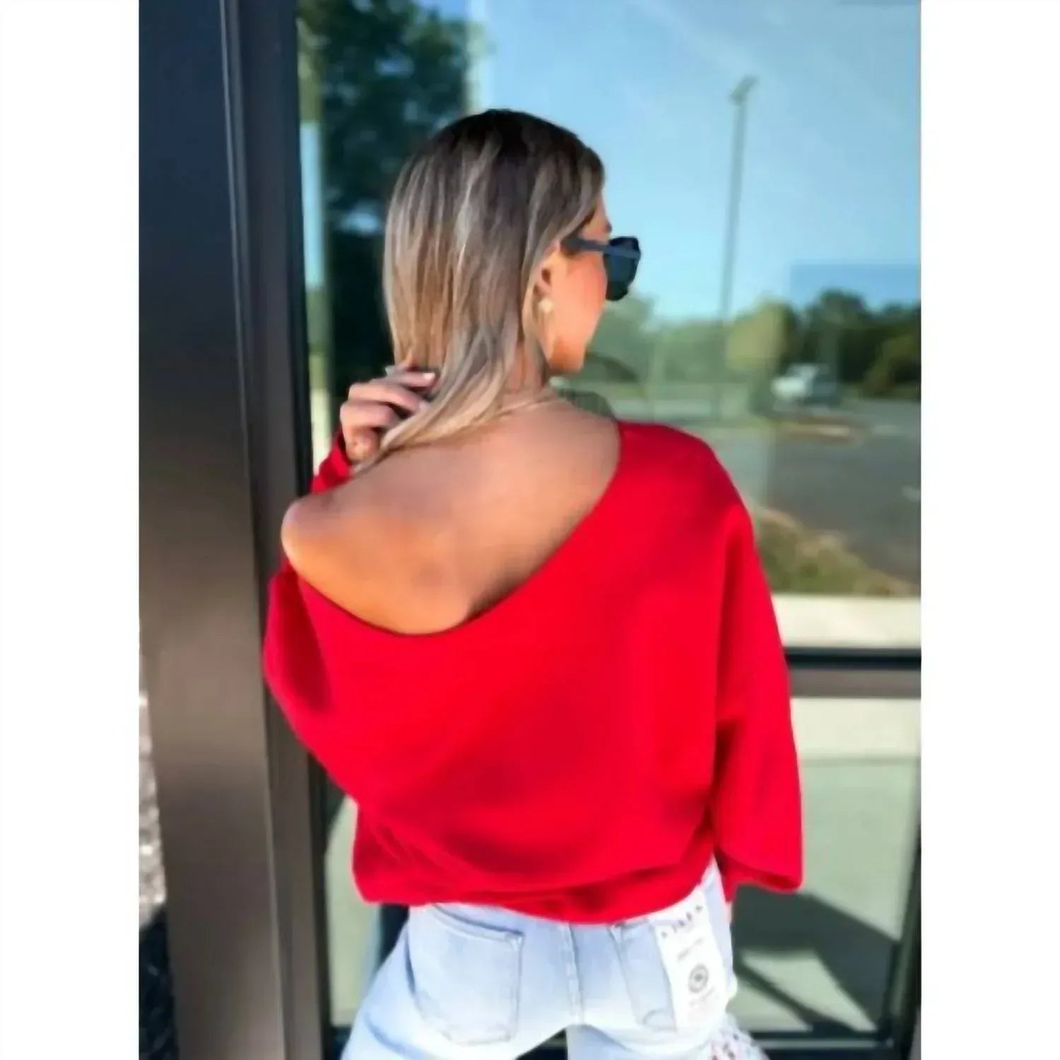 Birdie - Women's Santa Baby Off Shoulder Sweatshirt - Rack Hunt