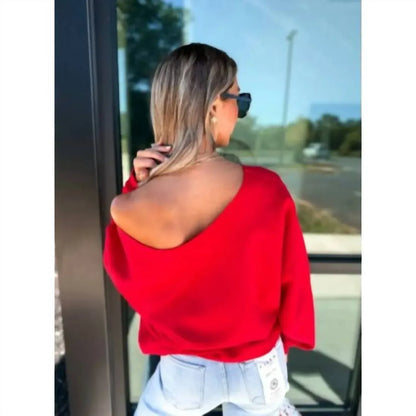 Birdie - Women's Santa Baby Off Shoulder Sweatshirt - Rack Hunt