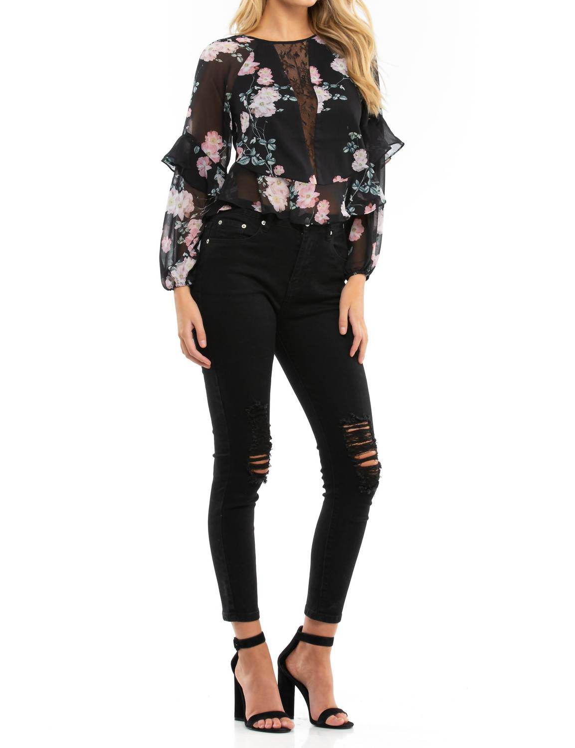 Blue Life - Tomie Ruffle Hem Long Sleeve Top - Rack Hunt -