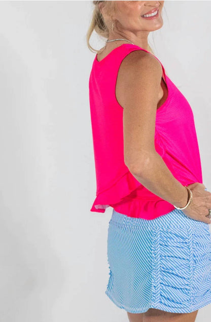 Ruffle Back Tank Top