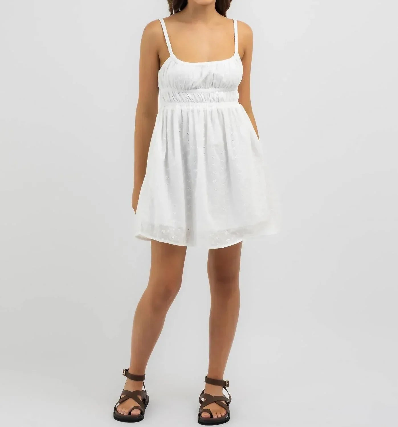 Rhythm. - Fae Broderie Mini Dress - Rack Hunt
