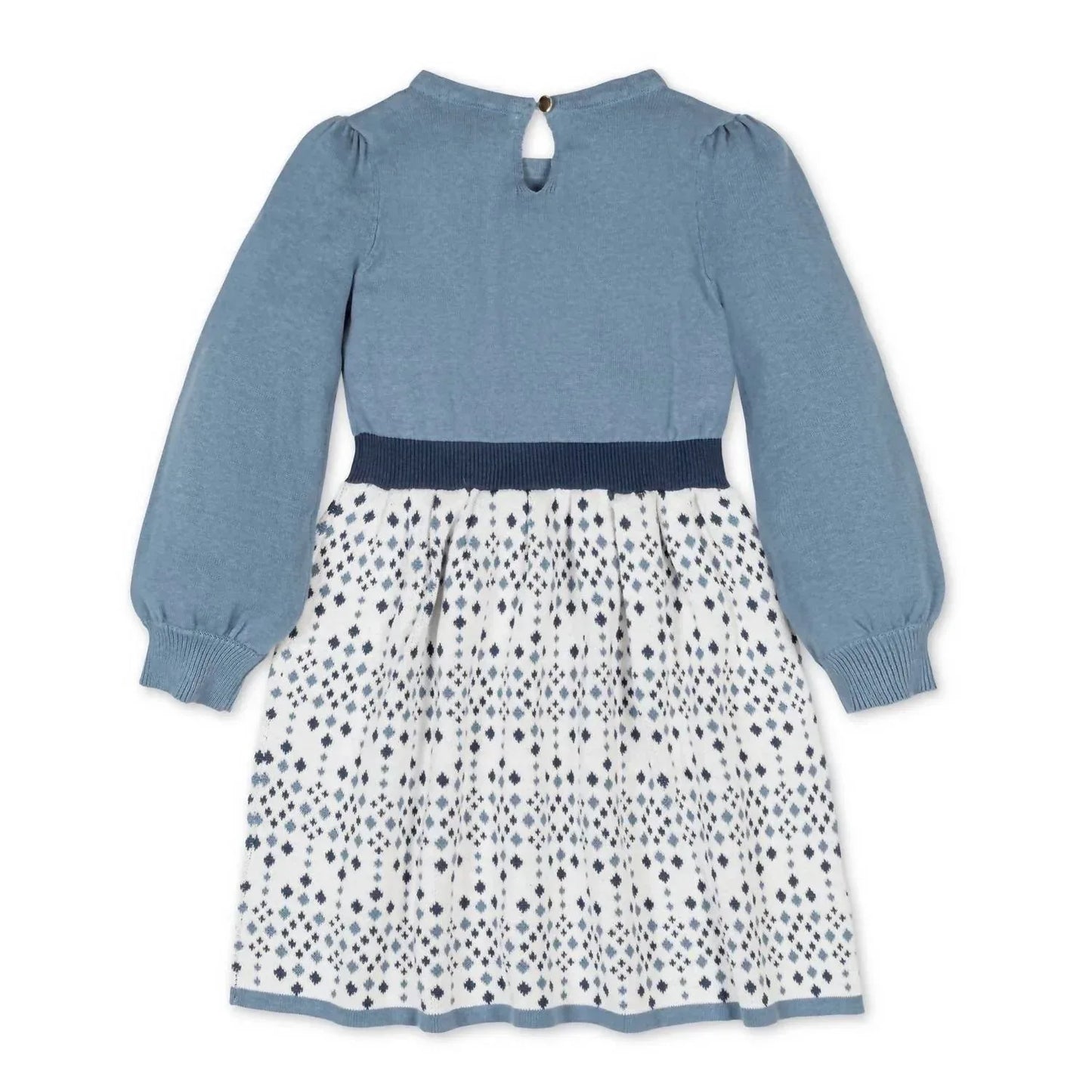 Hope & Henry - Girls' Organic Skater Sweater Dress With Bow - Rack Hunt