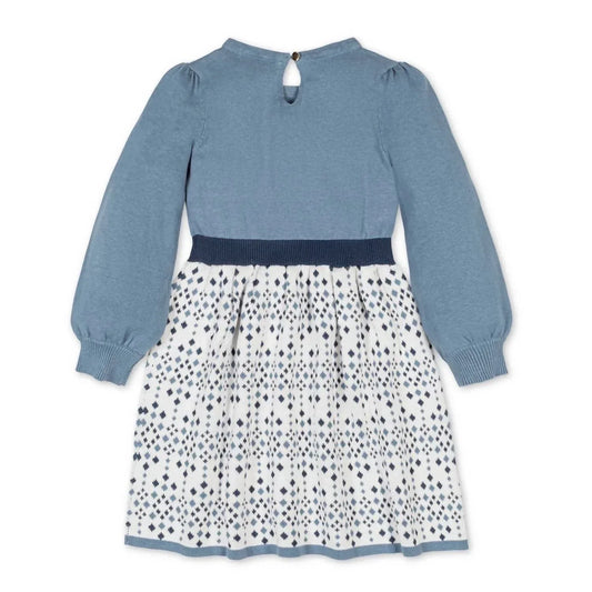 Hope & Henry - Girls' Organic Skater Sweater Dress With Bow - Rack Hunt