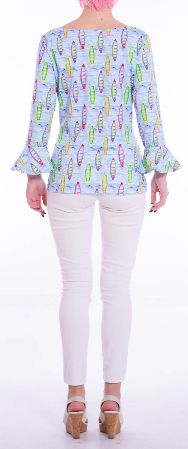 Kayla 3/4 Bell Sleeves Top