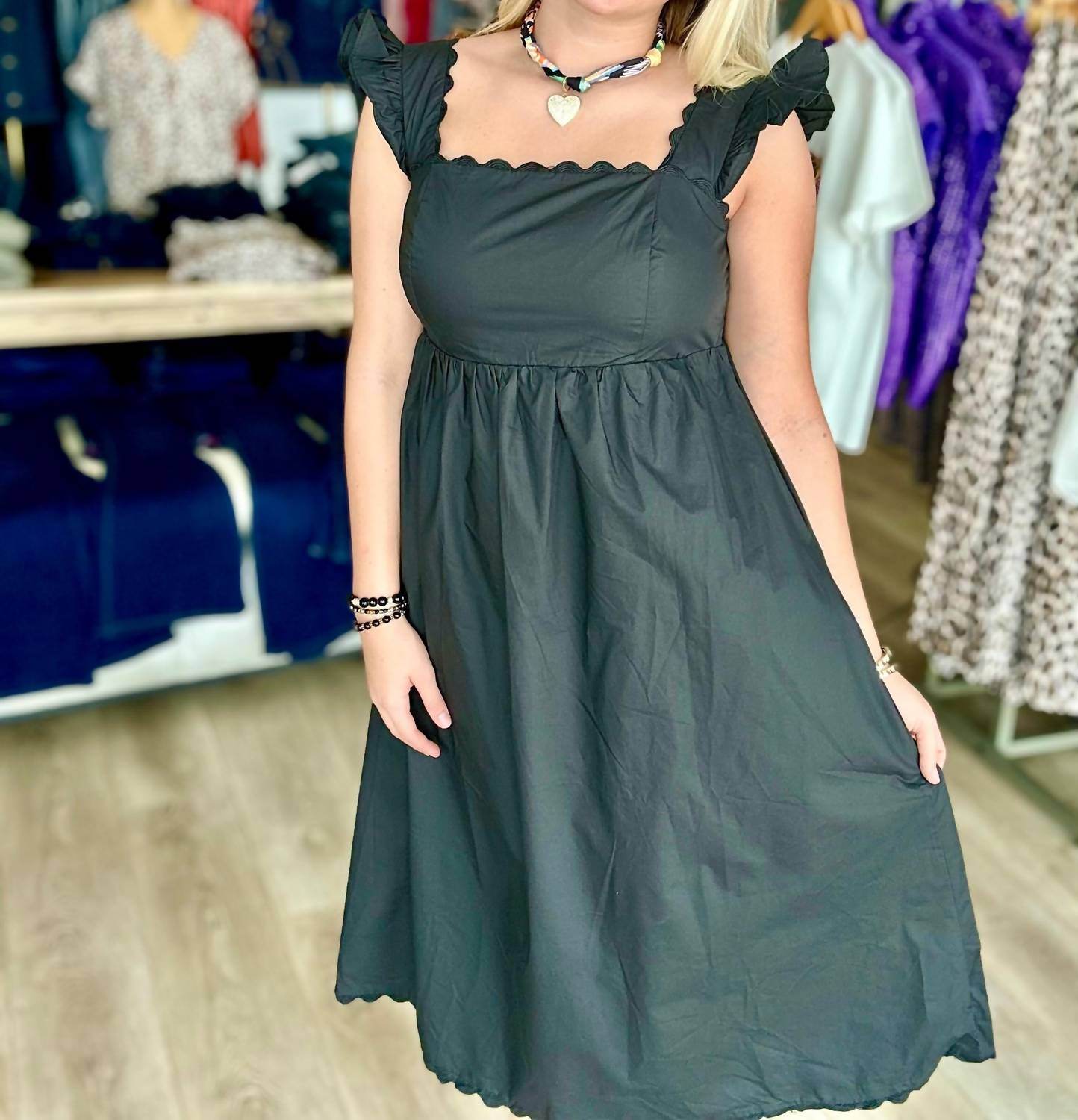 Original USA - Scalloped With Pockets Midi Dress - Rack Hunt -
