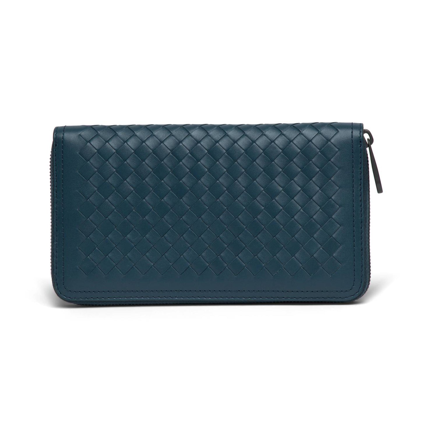 Unisex Zip Around Long Leather Wallet