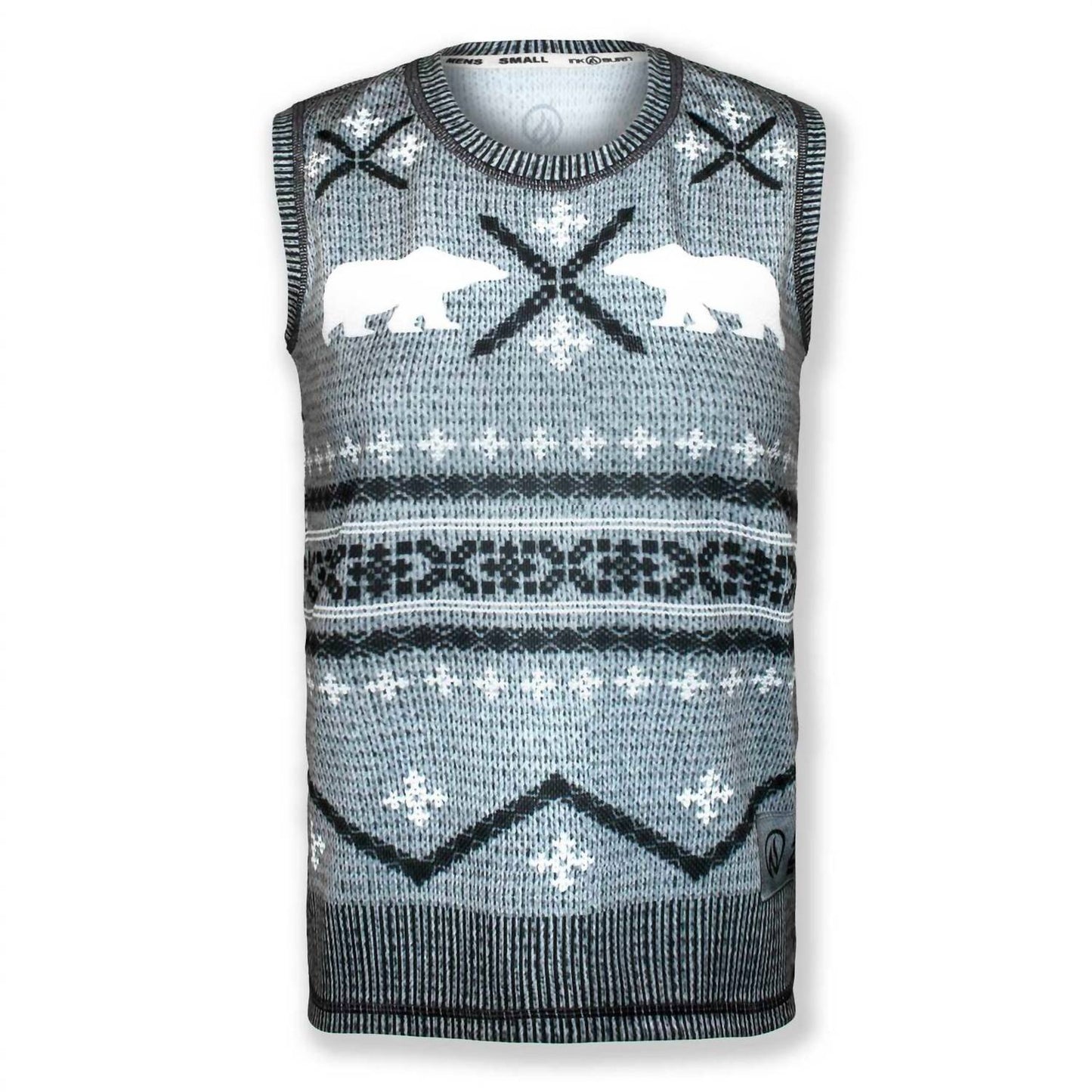 Men's Polar Bear Sleeveless Sweater Vest Tech Shirt