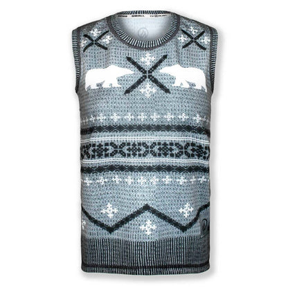Men's Polar Bear Sleeveless Sweater Vest Tech Shirt