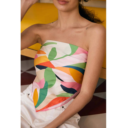 Spring Garden Harmony Double Sided Silk Scarf