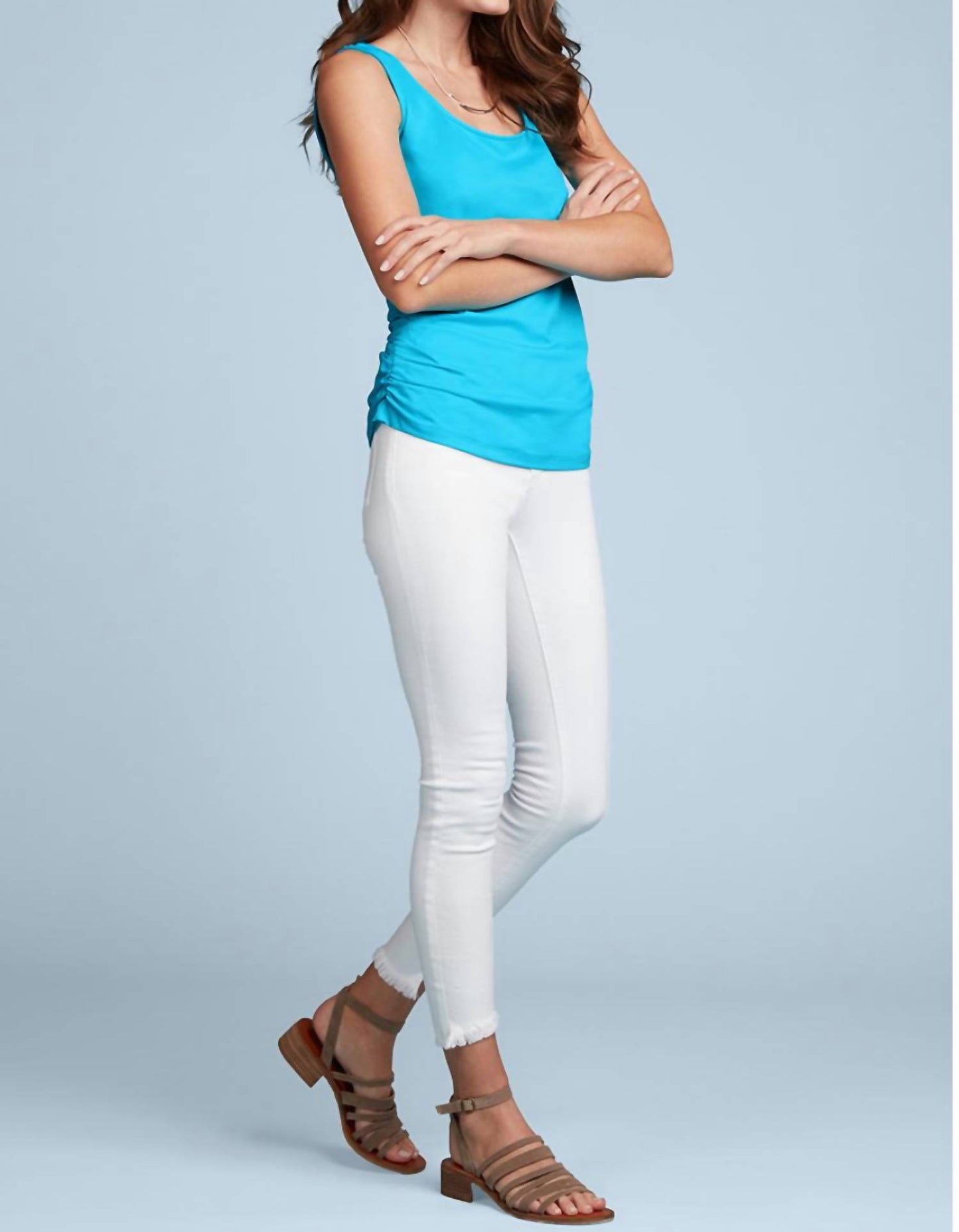 Olivia Tank Top With Side Ruching