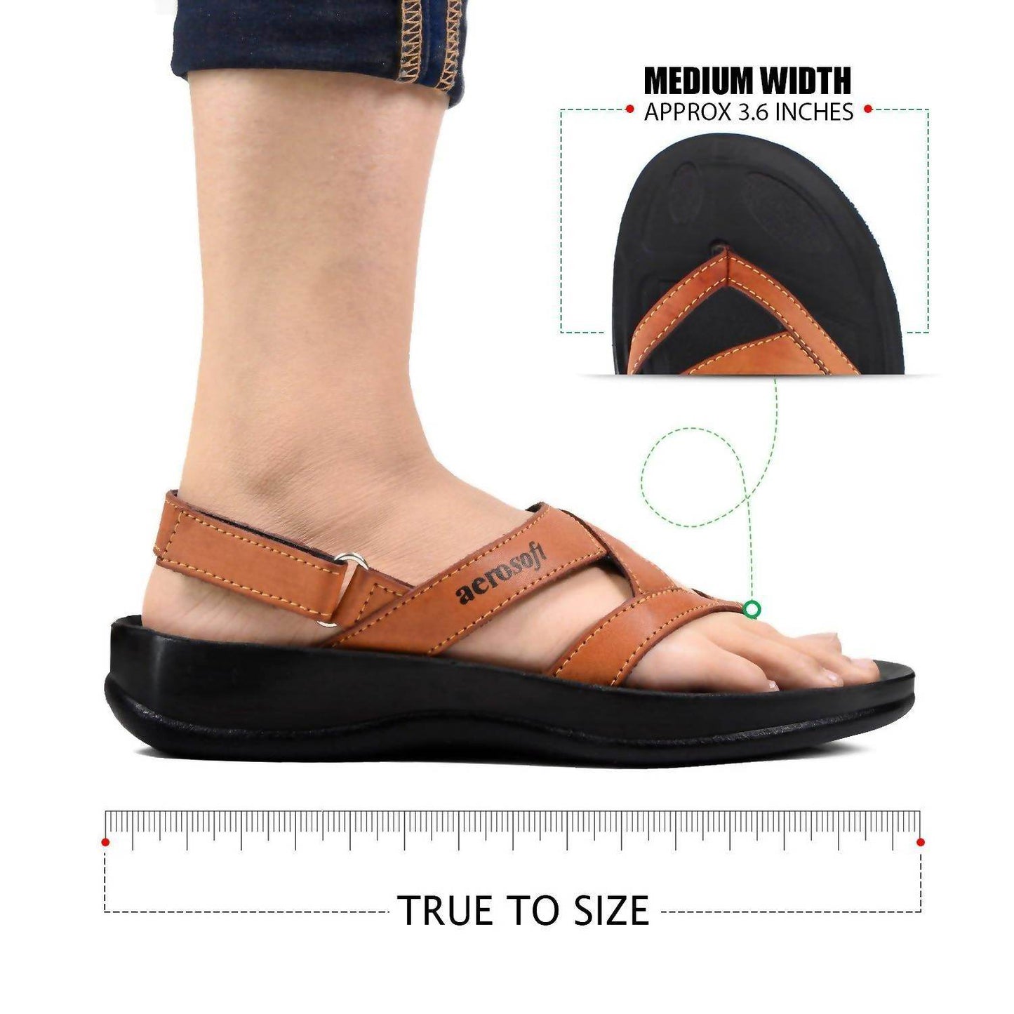 Aerosoft - Women's Deke Ankle Strap Flat Sandals - Rack Hunt -