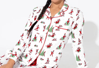 Women's The Elf On The Shelf Bamboo Pajama Set