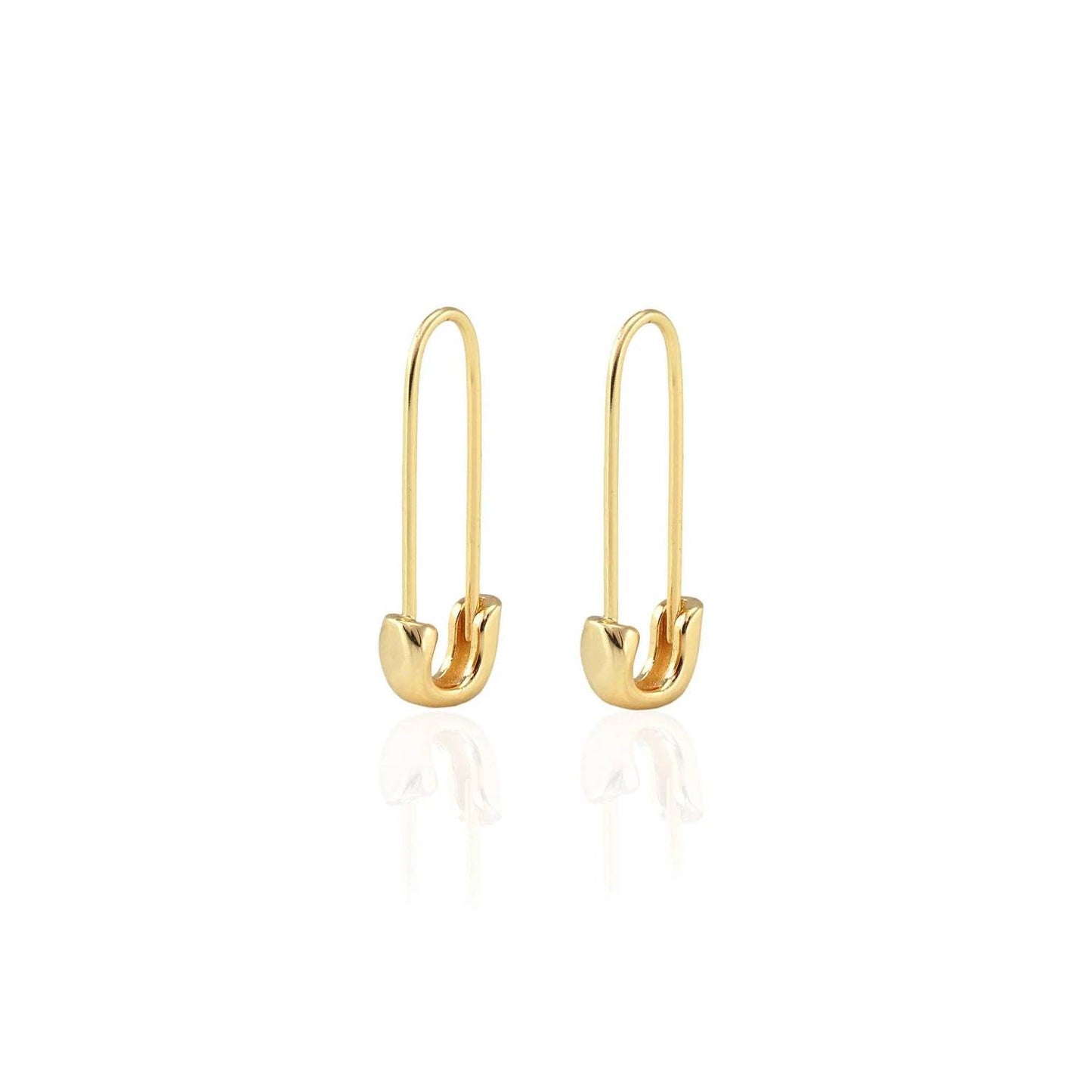 Women's Safety Pin Hoop Earrings