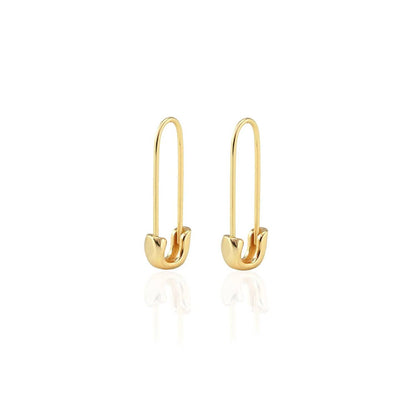 Women's Safety Pin Hoop Earrings