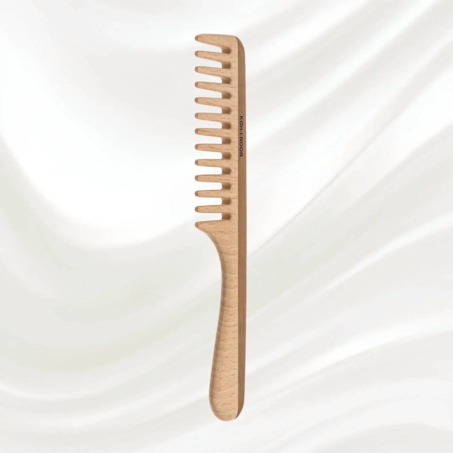 Koh-I-Noor Beauty USA - Women's Legno Beech And Kotibe Wood Wide Tooth Comb - detail view - Rack Hunt