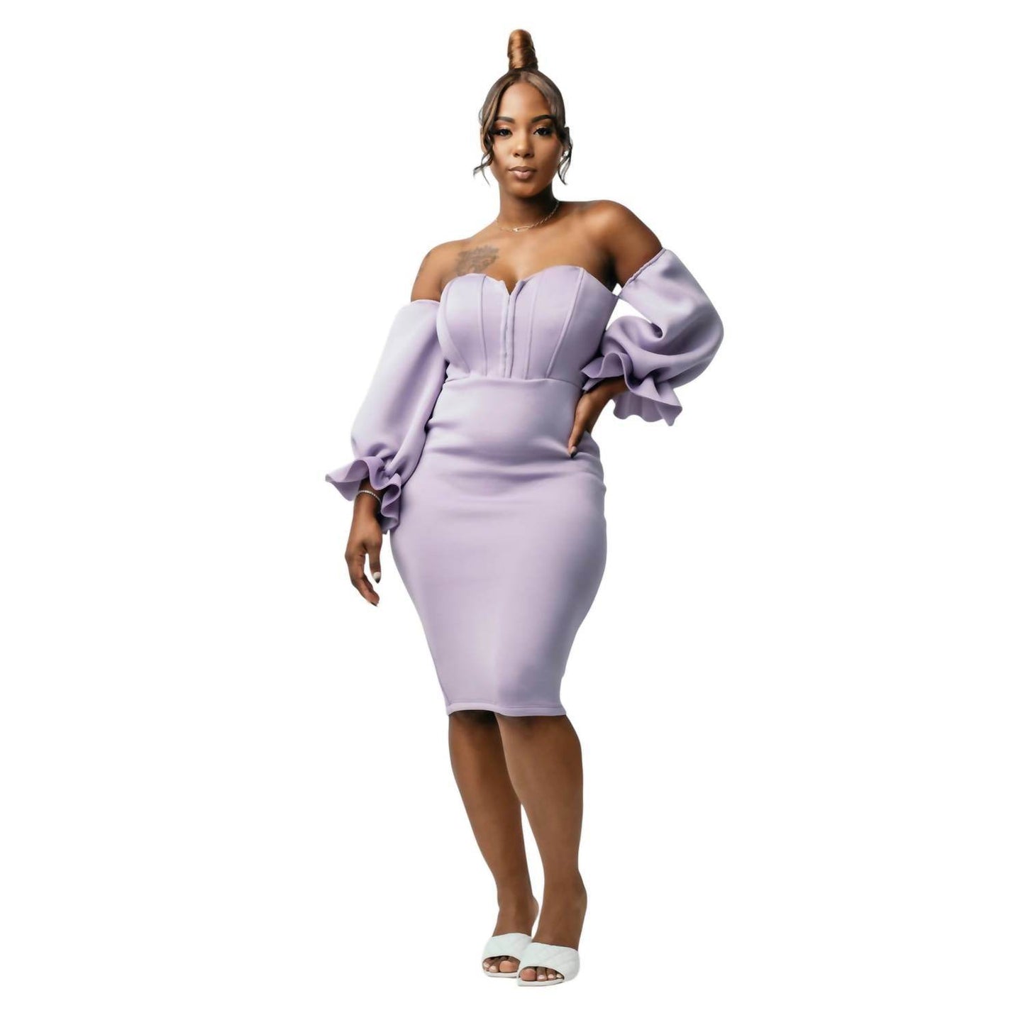 Vavavoom - Off The Shoulder Midi Dress - Rack Hunt -