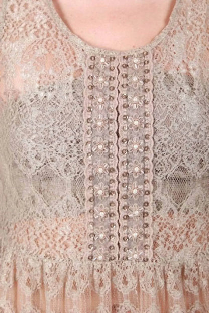 A'REVE - Beaded Lace Tank Top - Rack Hunt