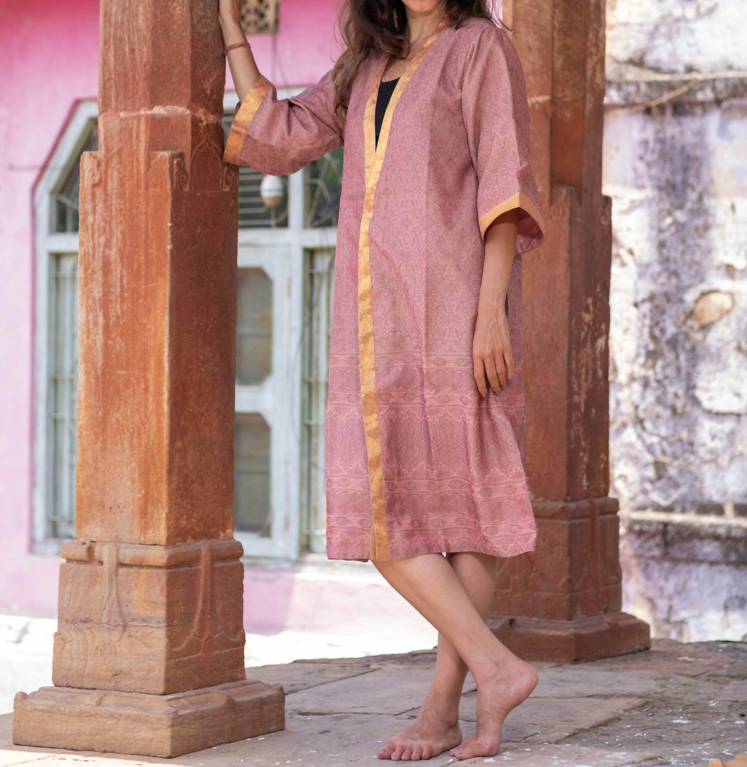 StandAwt - Diva Silk Saree One Size Kimono - Rack Hunt -